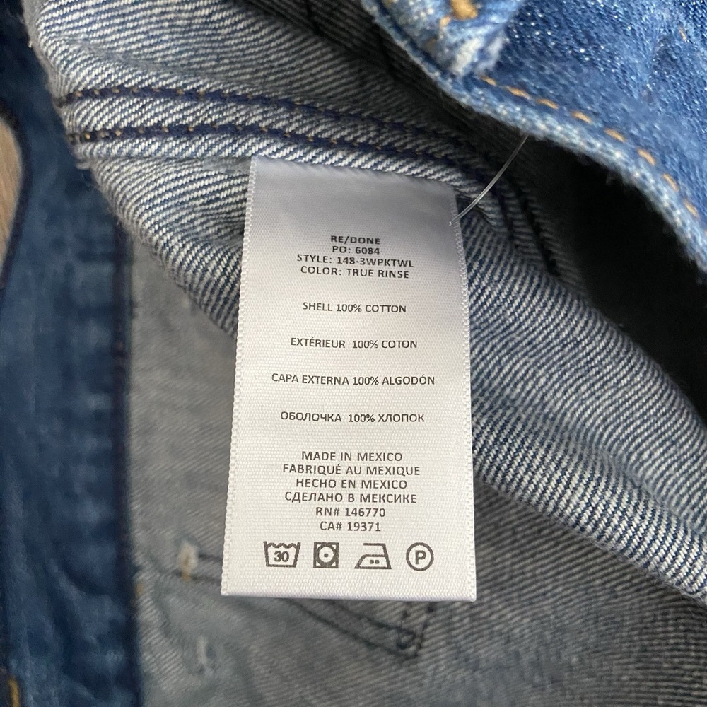 Re/Done Originals Women's 70s Pocket Flare Wide Leg Jeans Size 30x29 - Picture 7 of 10